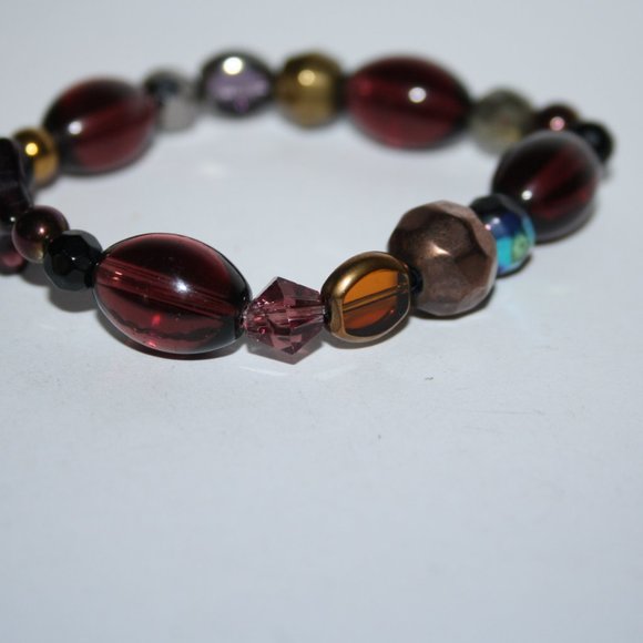 Beautiful NWOT purple and gold bracelet with star 7" - Picture 3 of 5